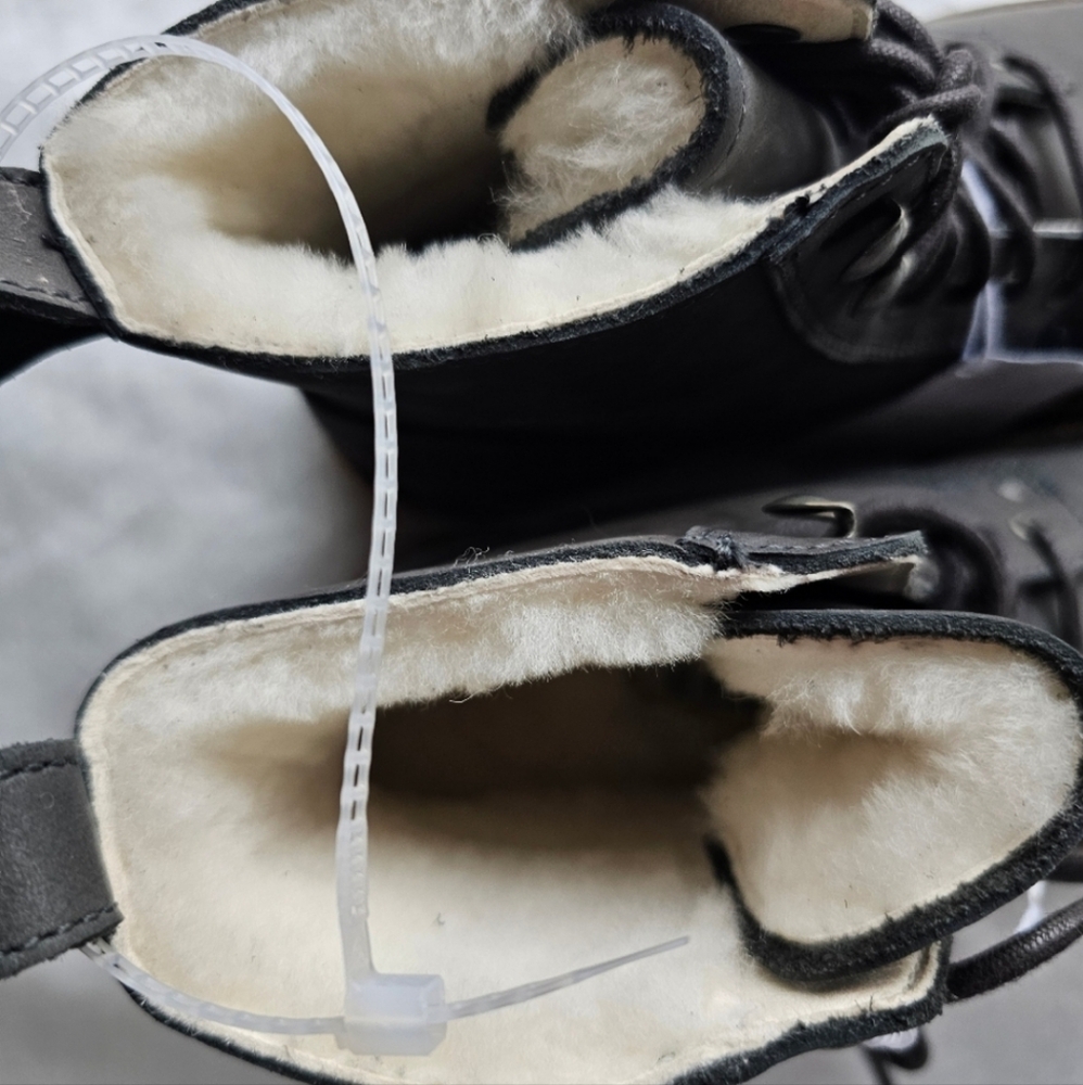 🔥🆕 Birkenstock Bryson Boots Graphite Oiled Gray Shearling Combat Winter Boots - Picture 6 of 14